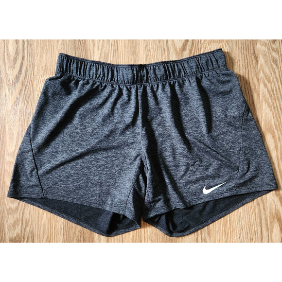 Nike Dri-Fit Lounge Shorts Size Medium Gray Black Spacedye - Picture 5 of 5